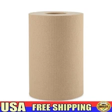 Hardwound Commercial Paper Towels, 1-Ply, 8" x 350 ft, 12 Rolls, Natural ﻿