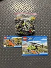LEGO City 60123 Volcano Supply Helicopter (99% Complete) (With Instructions)