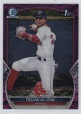 2023 Bowman Chrome Prospects Fuchsia Lunar Crater Refractor Fraymi De Leon 0jm6