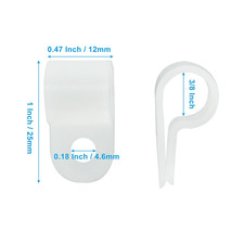 100 Packs 3/8 Inch Heavy Duty R-Type Cable Clip Wire Clamp, Durable Nylon Scr...