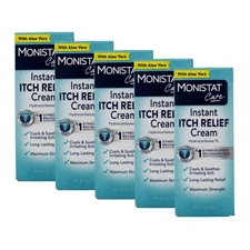 5 Pack Monistat Care Maximum Strength Instant Itch Relief Cream, 1 Ounce each