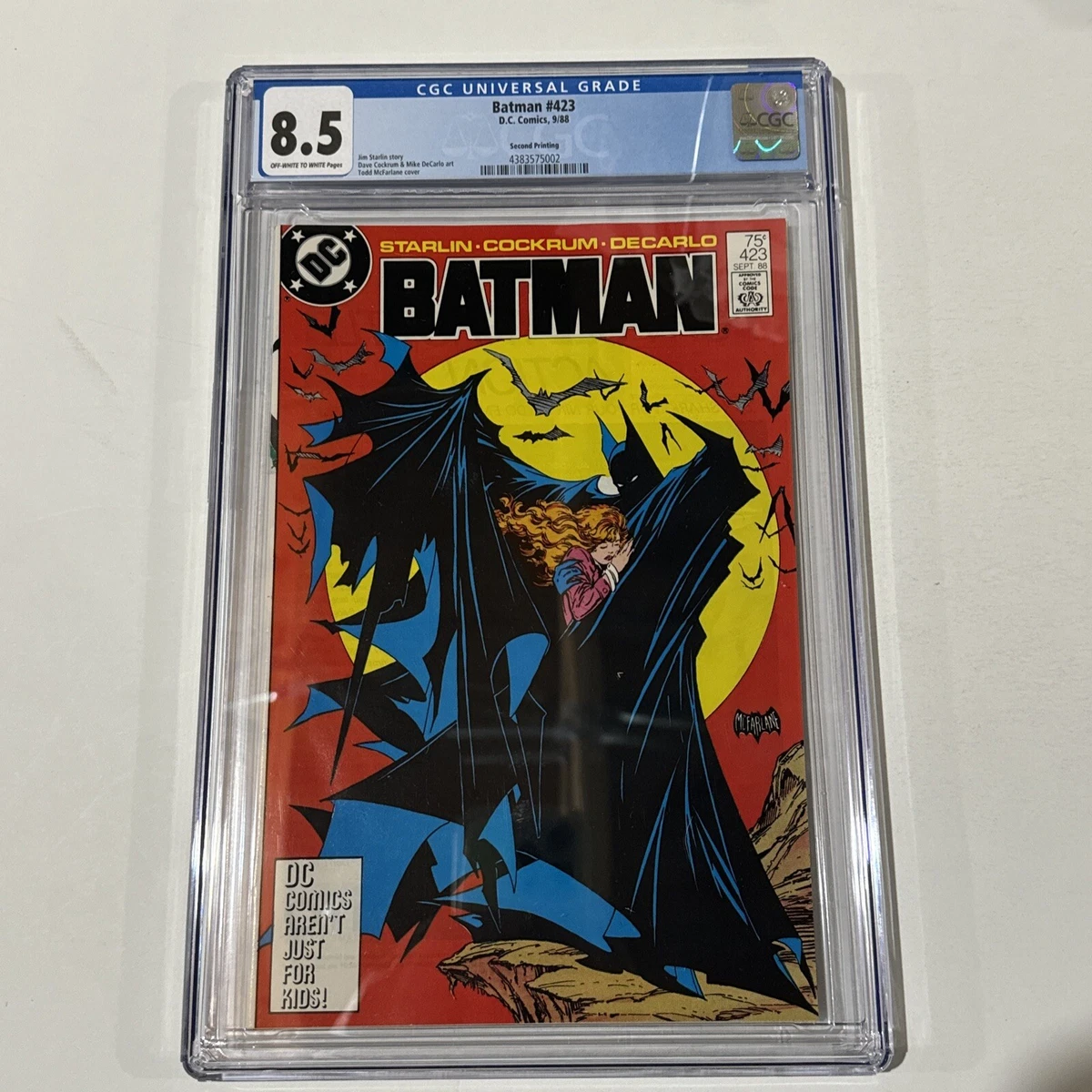 Batman #423 - CGC 8.5 OW/WP - D.C. Comics - McFarlane Cover - 2nd