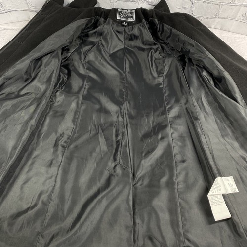 Rothschild Ruffle Collar Peacoat Girls Size 8 Black Ruffles Faux Wool Trench - Picture 8 of 22
