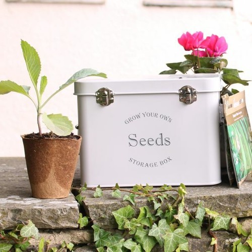 Seed Packet Organiser Tin Grey Powder Coated - Picture 2 of 3