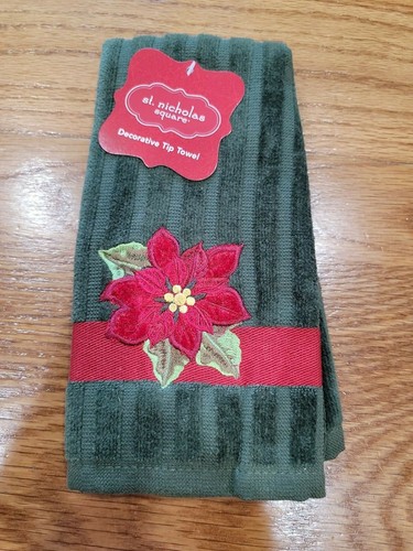 St. Nicholas Square Christmas Holiday Embroidered Finger Tip Towel Your Choice - Picture 15 of 17