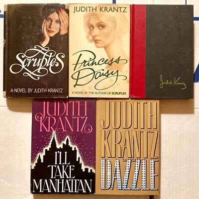 JUDITH KRANTZ 5 HARDCOVER BOOK LOT SCRUPLES PRINCESS DAISY MISTRALS DAUGHTER +
