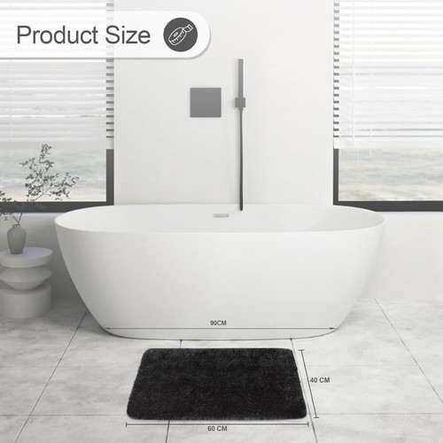 Bath Mat Anti Slip Soft Washable Rugs Water Absorbent Shower Mat Bathroom - Picture 7 of 10