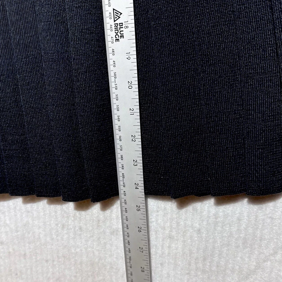 Falda plisada con panel tejido para mujer Susan Bristol negra talla 8 de colección SB79 lana Foto 4 de 4