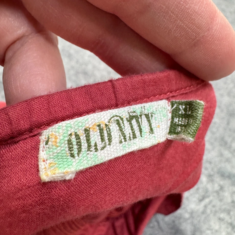 Camiseta sin mangas Old Navy para mujer XL rosa Babydoll cuello en V Y2K de colección boho mezcla de algodón seda Foto 4 de 4