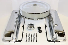 Ford FE Chrome Engine Dress Up Tall Valve Covers 14" Air Cleaner 352 360 390 428