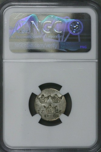 Sweden 1726 Ore NGC MS 64 TOP POP 1/0 S315 - Picture 2 of 2