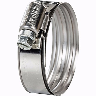 11/16'' to 1-5/8'' Murray Dual Bead Super Sealing Hose Clamp DB20SS