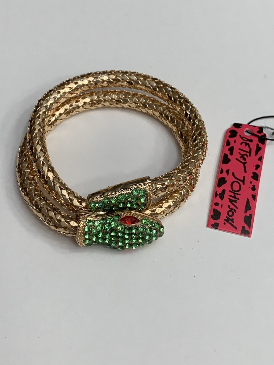 GOLD MESH GREEN HEAD SNAKE BRACELET-BJ8724 | eBay