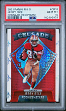 2021 Panini Rookies & Stars Crusade CR18 Jerry Rice Red Prizm Hyper PSA 10