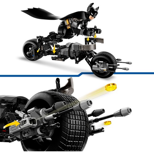 LEGO 76273 DC Super Heroes Batman Baufigur mit Batpod, Konstruktionsspielzeug - Bild 4 von 7