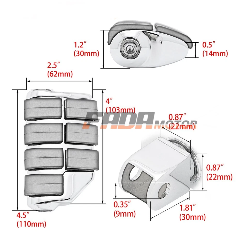 Front Rider Foot Pegs Footrest Rest for Honda VT750C Shadow AERO 750 2004-2015 Foto 3 de 4
