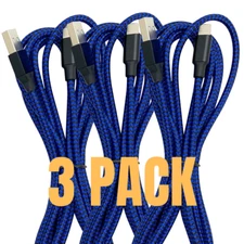 3 Pack USB Charging Cable 10Ft For iPhone 14 13 12 11 8 7 Fast Charger Data Cord