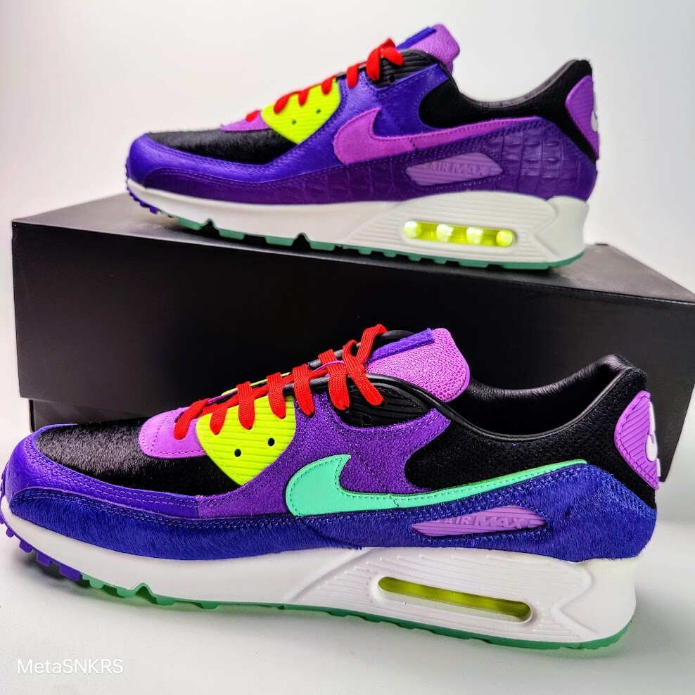 Size 13 - Nike Air Max 90 Exotic Animal Pack - Violet Blend