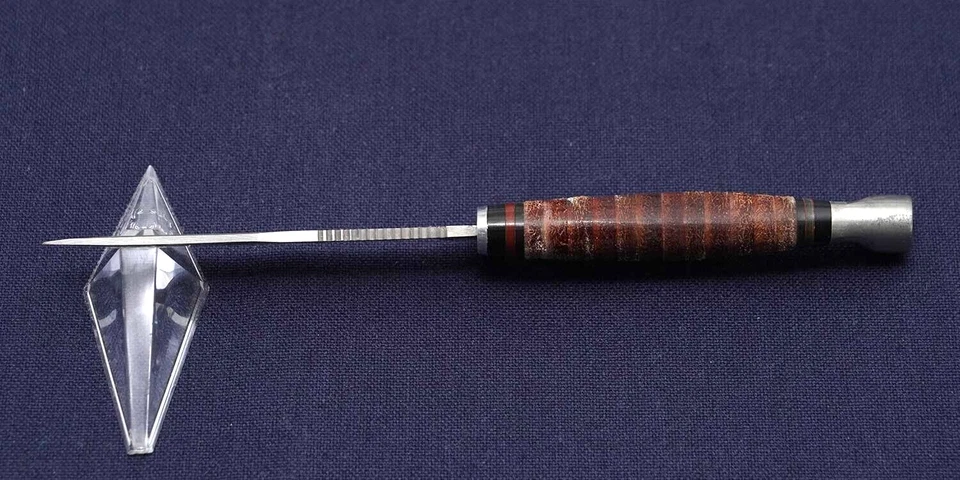 CASE 00303 M3F SSP Cuero 1988 Acero Inoxidable 78mm Funda Cuero Vitage Foto 2 de 4