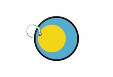 Keychain Palau Flag Round Badge