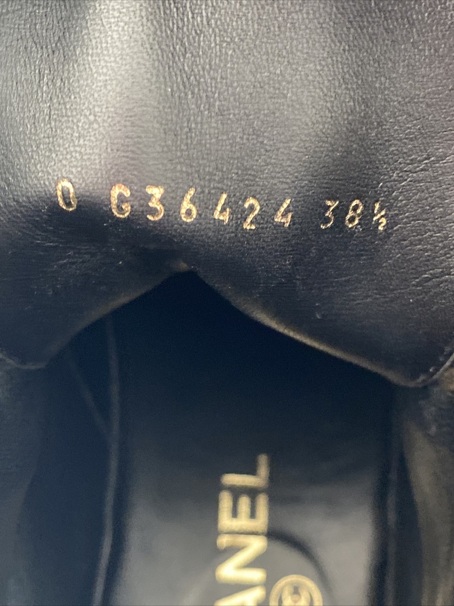 Chanel lace up boots Size 38.5 black | eBay