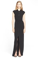 Michael Kors Collection Twist Front Matte Jersey Gown (size 8)