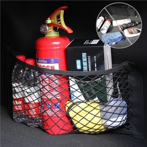 19.7x9.8" Trunk Cargo Seat Mesh Storage Elastic String Net Organizer Pouch Bag - Picture 11 of 13