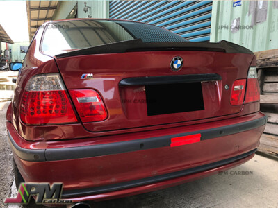 M4 Style Trunk Spoiler Wing Carbon Fiber for 98-04 318i 320i 325i 328i Sedan E46