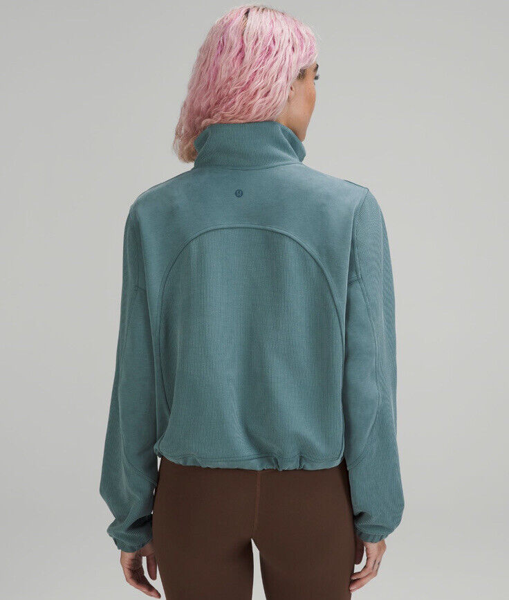 Lululemon BRUSHED SOFTSTREME RIBBED HALF ZIP Green jasper Lululemon BRUSHED SOFTSTREME RIBBED HALF ZIP Green jasper