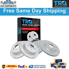 TRQ New Front & Rear Brake Performance Rotor Kit For 2013-2022 Infiniti Nissan