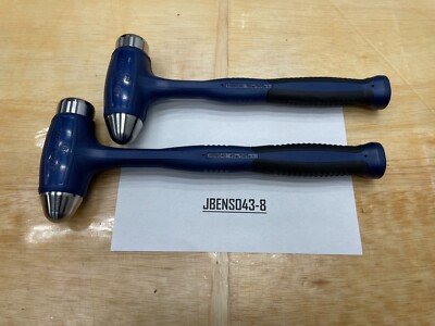 Snap-on Tools USA NEW 2pc POWER BLUE 32oz & 40oz Soft Grip Dead Blow Hammer Set