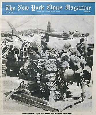 #ad #ad 1945 JULY 8 OKINAWA OIL PACIFIC BYRNES KOVARSKY GI PAREE PARIS HARVEST NY Times $39.50