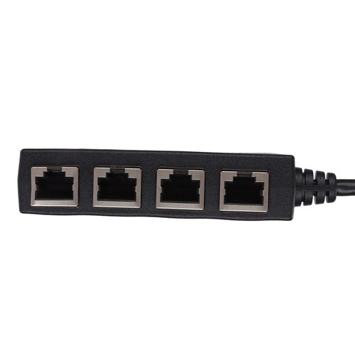 LAN Ethernet Cable Plug 1-4 Way Port Connector RJ45 Splitter Converter Adapter - Picture 3 of 6