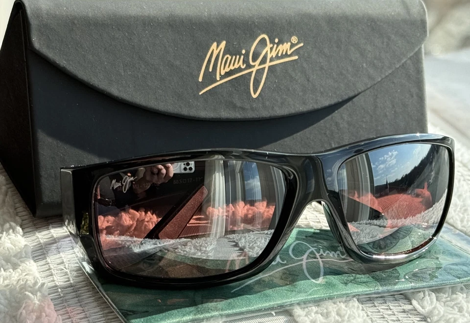 Maui Jim Wassup MJ 123 02 Black Frame Maui Rose Polarized Sunglasses G2U - Image 2 of 4
