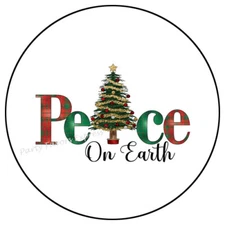 30 PEACE ON EARTH CHRISTMAS ENVELOPE SEALS LABELS PARTY FAVORS STICKERS 1.5"