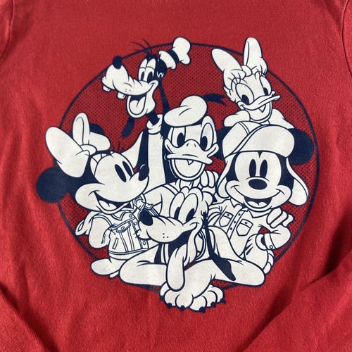 Gap Kids Disney Shirt Kids XS Red Mickey & Friends Crew Neck Long Sleeve Cartoon - Picture 7 of 13