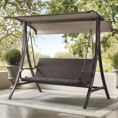 Member's Mark Homewood 3-Person Wicker Swing