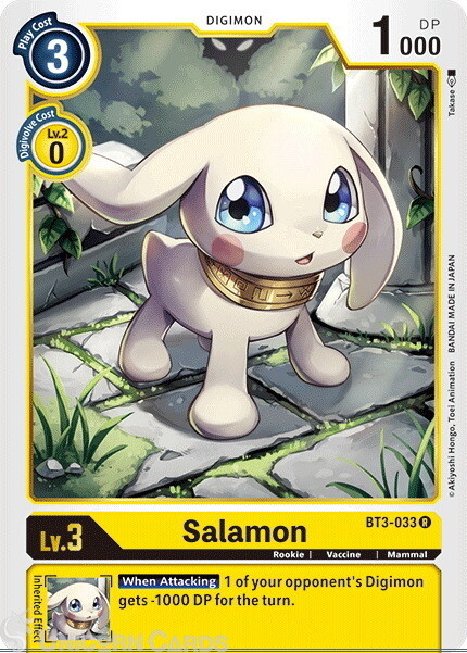 BT3-033 Salamon Rare Mint Digimon Card