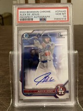 2022 Bowman Chrome Alex De Jesus Prospect Autograph CPA-AD Dodgers PSA 10 GEM MT