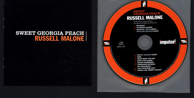 Russell Malone Sweet Georgia Peach CD Unique Black Cover Orange Ring on CD