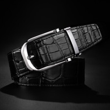 Men's Belt Genuine Leather Classic Pin buckle Golf Casual Sport Belt W30"-44"