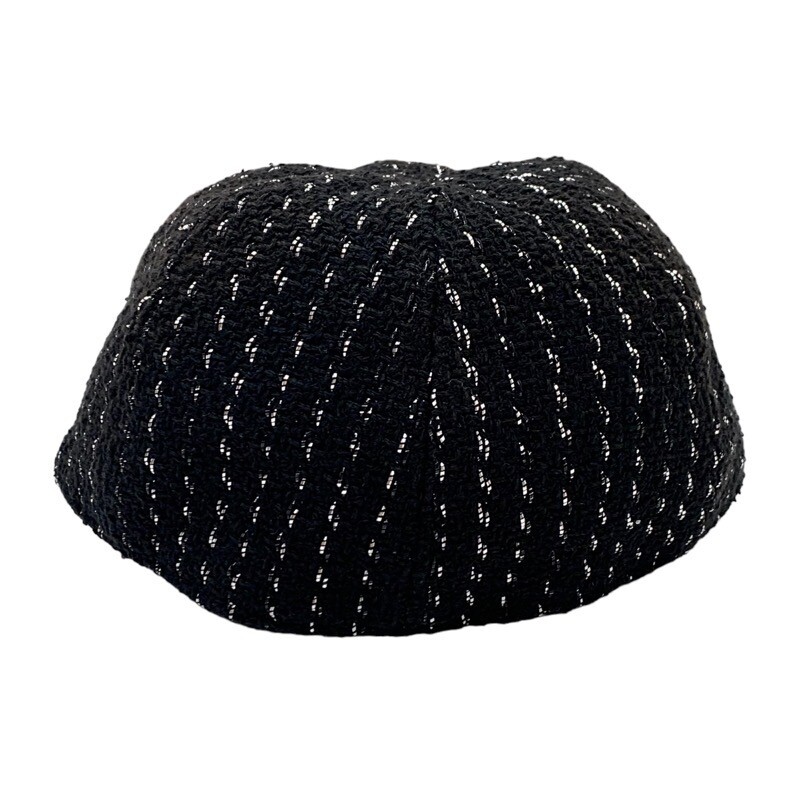 AUTH CHANEL NEWSBOY HAT HERE MARK TWEED BLACK M SIZE HEAD  display picture 3