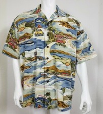 Koko Island USA Mens Shirt Size XL Short Sleeve Button Beach California Hawaiian