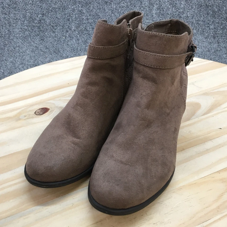 Unisa Botines Mujer 7.5M Marrón Helen Punta Redonda Informal Cómodo Cuero Foto 4 de 4