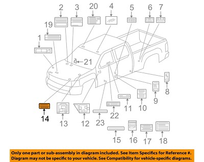 GM OEM Labels-Information or Warning Sticker 24258938