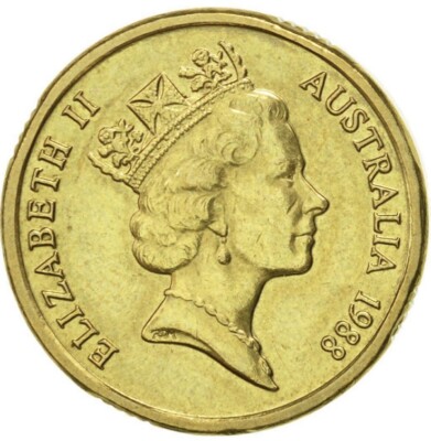 1988 AUSTRALIAN $2 TWO DOLLAR COIN | QEII - HH | CIRCULATED