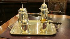 Servizio da tè e caffè in argento 800