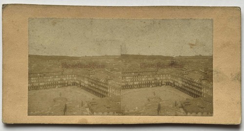 Photo Stéréoscopique Ancienne - Cirque De Toros, Séville, Vers 1860 - Tirage Albumine