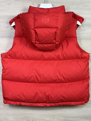 Lululemon Wunder Puff Cropped Vest 600 Fill Size 6 Grenadine Red