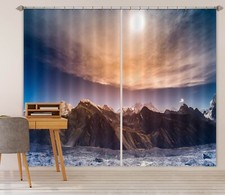 3D Mountain Ocean Sun ZHUA359 Photo Curtain Window Blockout Fabric Amy 2023